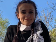 she came with me after school and I fucked her in the woods 16/16