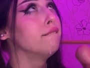 Sucking him off HARD so I can taste his cum❤️ 1/16