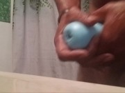 Mega cumshot in double stroker 12/16