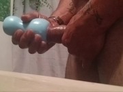 Mega cumshot in double stroker 3/16