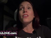 Babe sharing candid daily life updates and behind porn scenes adventures while riding in an RV on busy highway - Lelu Love 11/16