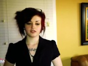 Hot Brunette In Maid Outfit Marci Fucked With Toy! 4/16