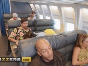 BRAZZERS - Naughty Girls LaSirena69 & Hazel Grace Go To The Back Of The Plane & Share Lucky's Cock 3/16