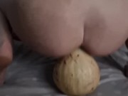 riding a huge pumpkin cowgirl 2/16