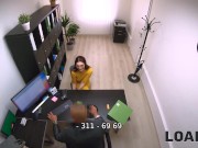 LOAN4K. Brunette sexpot accepts the conditions and takes creditor's cock 5/16