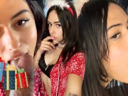 IZAMARIPOSA gifts me a deep throat for Christmas full video subtitled in English