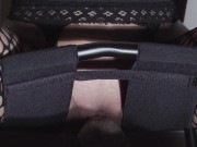 I use the chair to enjoy on his face. Want his tongue in my pussy 14/16