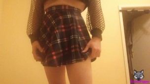 Femboypuppyy teases you and cums a hot and big load inside his mouth