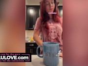 Big tits babe talks dirty closeup pussy views JOI, singing karaoke on stage, behind the porn scenes adventures - Lelu Love 9/16