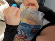 Hungry student caught stealing food and paid with her pussy -偷吃的好色女仆 4/16