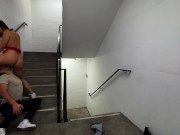 (RISKY FACIAL) Caught Fucking In Our Public Stairwell... 8/16