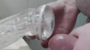 Fucking my toy and cumming hard on the sink