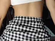 Petite Hot Latina Reverse Cowgirl through skirt 13/16