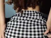 Petite Hot Latina Reverse Cowgirl through skirt 15/16