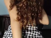 Petite Hot Latina Reverse Cowgirl through skirt 6/16