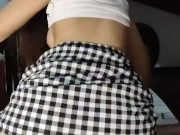 Petite Hot Latina Reverse Cowgirl through skirt 7/16