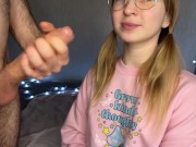 My girlfriend is a cum slut! Her tight pussy fucked hard - a week of abstinence 4/16