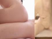 【大量お漏らし】押さえつけながらイラマチオで喉奥とデンマでクリを責められ大量お漏らしをする熟女 9/16