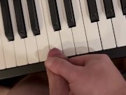 I come to suck and jerk him off with my small tits to receive my facial 3/16