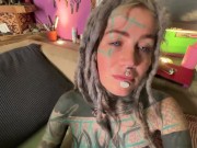 Crempie my Cunt - Tattoo girl gets a big load 16/16