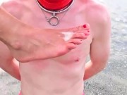 Matriarch Ezada Sinn - ruined orgasms for My human object on the beach (preview) 15/16