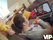 VIP4K. Three girls decided to ignore busy man and have fun together 15/16