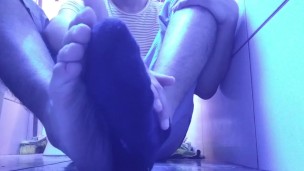 NEW SMELLY BLACK SOCKS AND MY 9.5 SIZE FEET