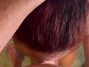 Sexy college girl sucks dick and takes cumshot on tits 10/16