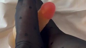 goth girl loves giving footjobs