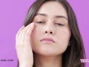 Super hot Teen Brunette at Interview, Cums Hard 4/16