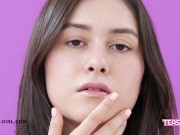 Super hot Teen Brunette at Interview, Cums Hard 5/16