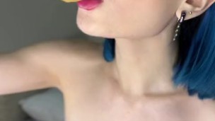 Slobbery blowjob e creampie deliciosa
