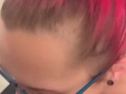 BBW stepmom milf sucks dick and gets naked and fingered from behind your pov 1/16