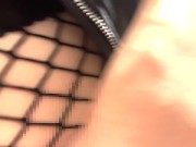 【Gカップ】エチエチ網タイツでフェラしてたら溢れてきちゃって... 14/16