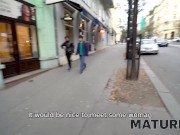 MATURE4K. Buddy puts penis in mature madam's Booby M opening instead of help 2/16