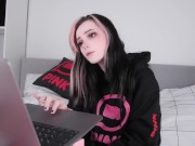 Bumped into her stepbrother in a video chat room and cum on him (Episode 1) - pinkloving 💖 1/16