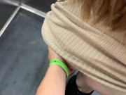 An unknown girl sucks my cock in the elevator and we get caught 2/16