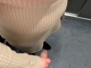 An unknown girl sucks my cock in the elevator and we get caught 3/16