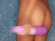 Uso tapón anal cola de zorro para follar culo apretado