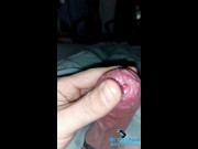 cum play with phimosis tight foreskin 13/16