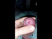 cum play with phimosis tight foreskin 16/16