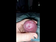 cum play with phimosis tight foreskin 8/16