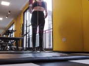 Showing her breasts during training at the gym 15/16