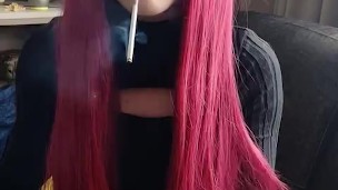 Adorable Alt Girl smoking a cig(full vid on my 0nlyfans/ManyVids)