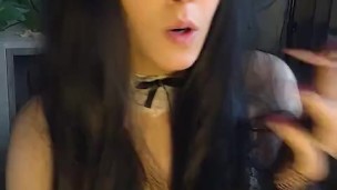 Goth Maid smoking for you(full vid on my 0nlyfans/ManyVids)