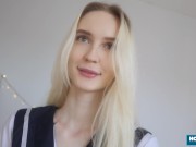 Perfect slim girl so wet from big dick 2/16