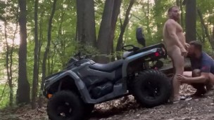  explore on ATV and end up fucking in the woods