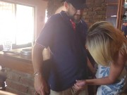 Waitres caught jerking of the barman at holiday resort 13/16