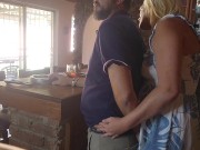 Waitres caught jerking of the barman at holiday resort 2/16