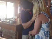 Waitres caught jerking of the barman at holiday resort 7/16